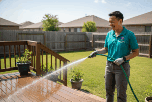 Deck or Patio Overspray