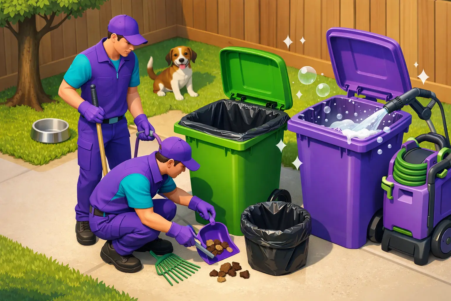 What a Pet Waste Bin Cleaning Service Fixes