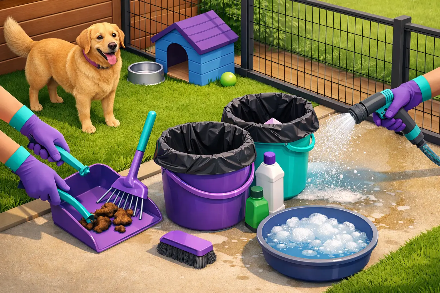 How to Sanitize a Dog Run Safely at Home