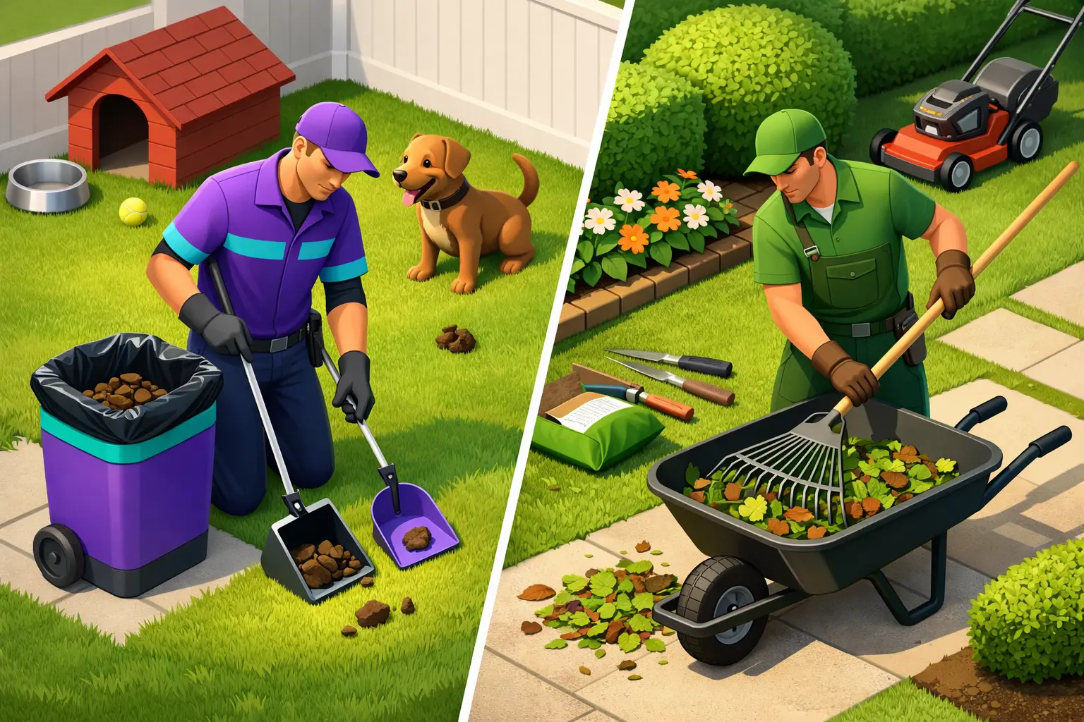 Pet Waste Service vs Landscaper: Who Does What?
